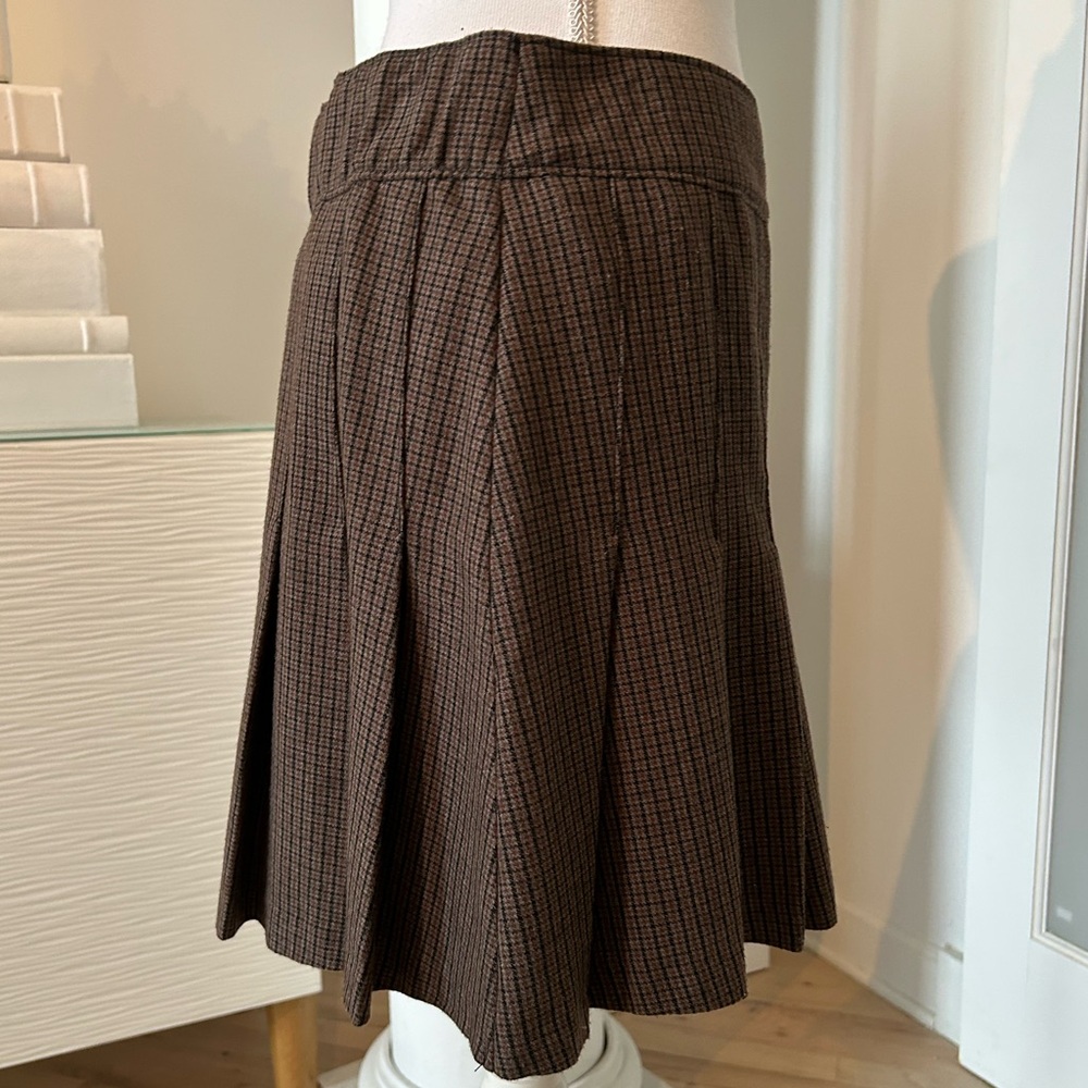 Abercrombie & Fitch Tweed Brown A-Line Mini Skirt - M - Picture 5 of 14